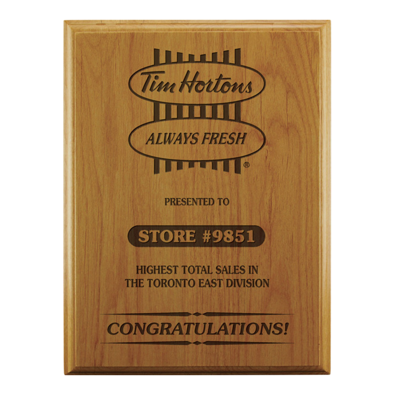 Traditional Bevel Alder Plaque
