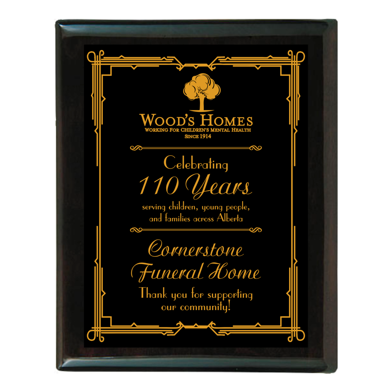 Piano Finish Plaque - Black