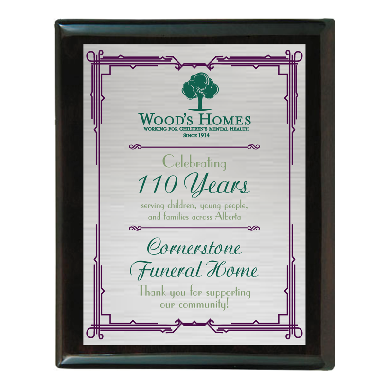 Piano Finish Plaque - Black