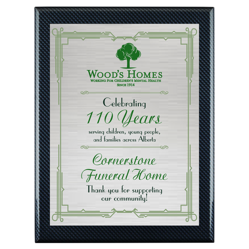 Piano Finish Plaque - Carbon Fibre