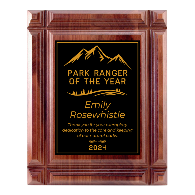 Deep Groove Bevel Walnut Plaque