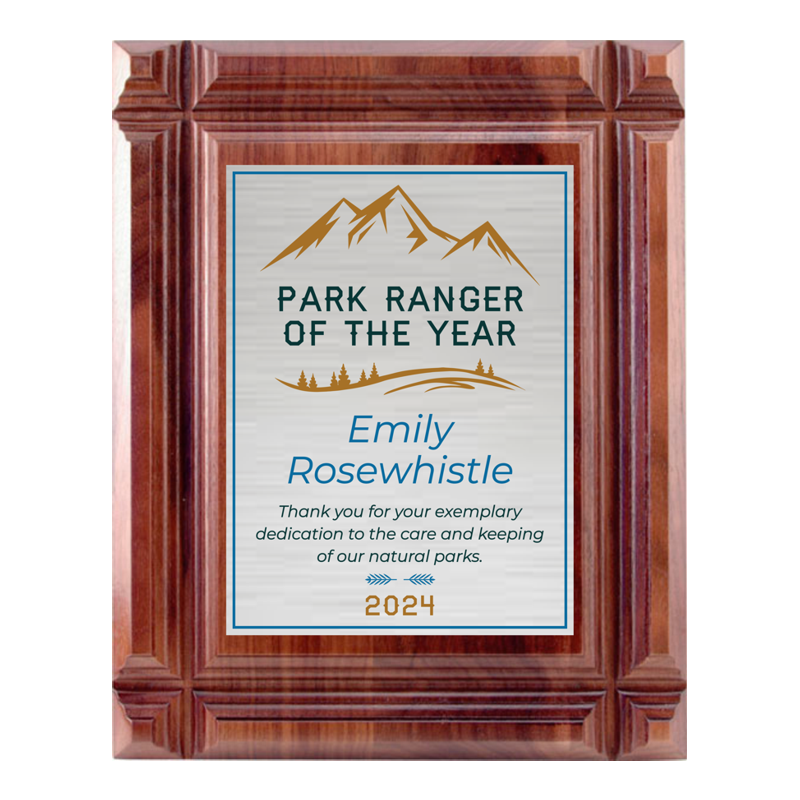 Deep Groove Bevel Walnut Plaque