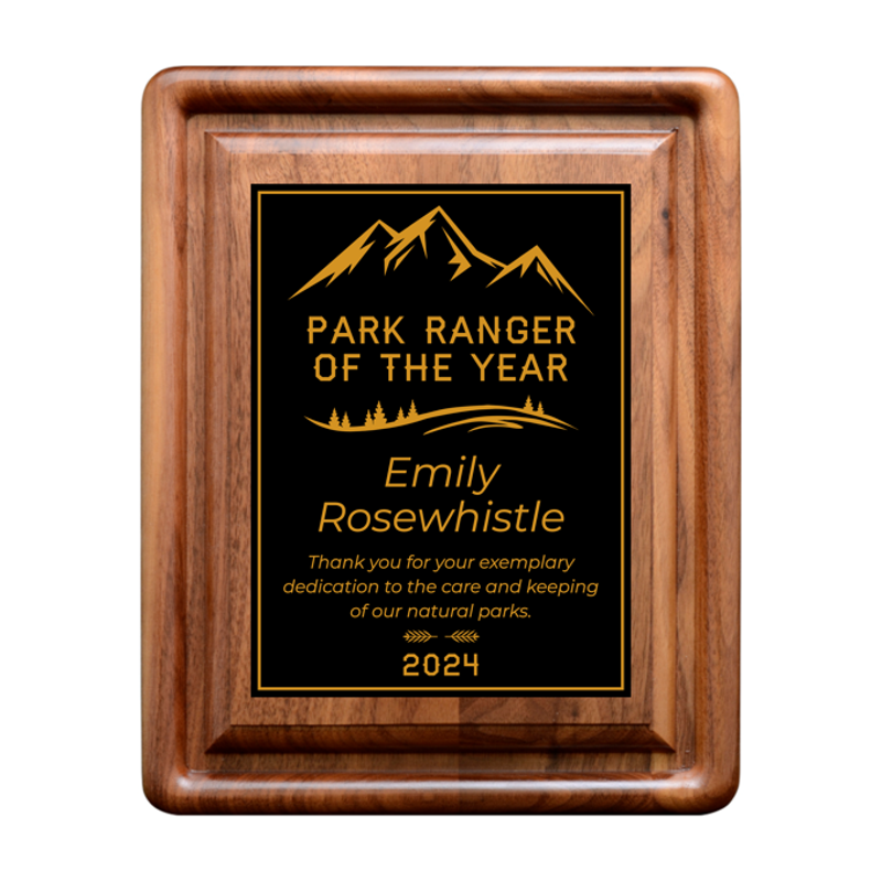 Gallery Bevel Walnut Plaque