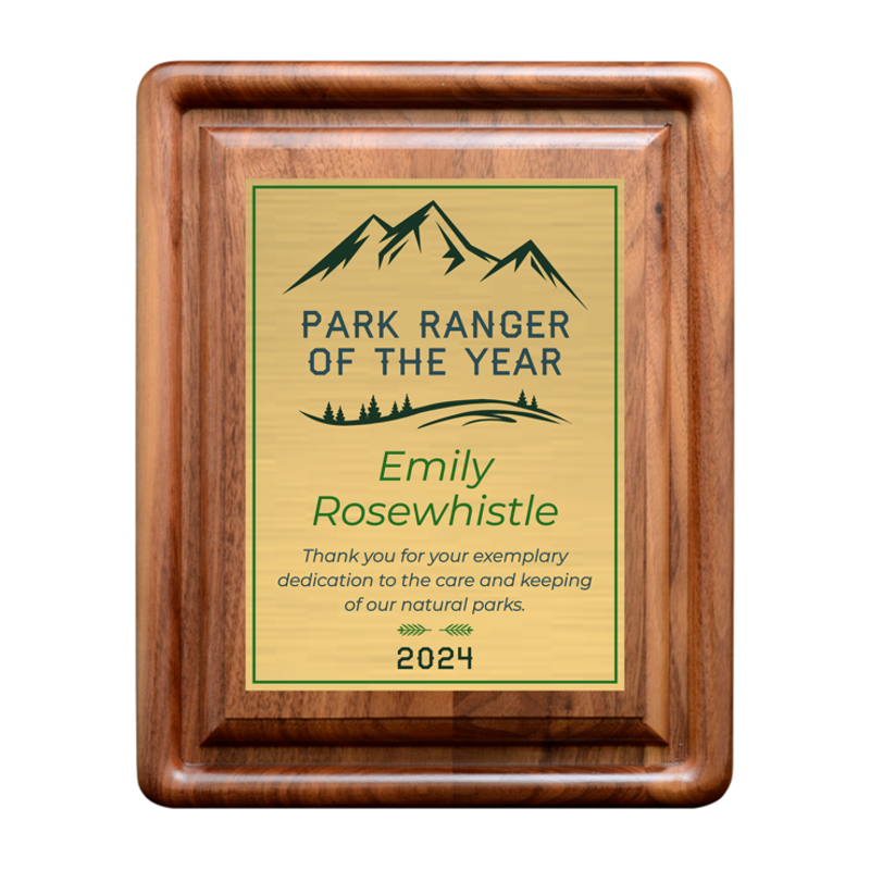 Gallery Bevel Walnut Plaque