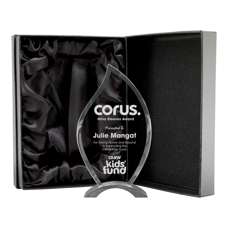 Includes satin-lined box