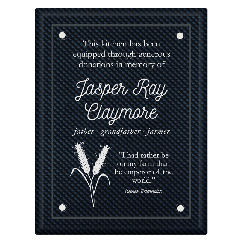 Regency Piano Finish Acrylic Plaque - Carbon Fibre
