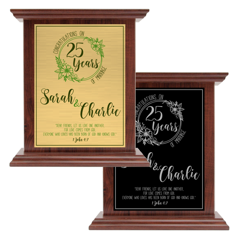 Roman Style Laminate Plaque