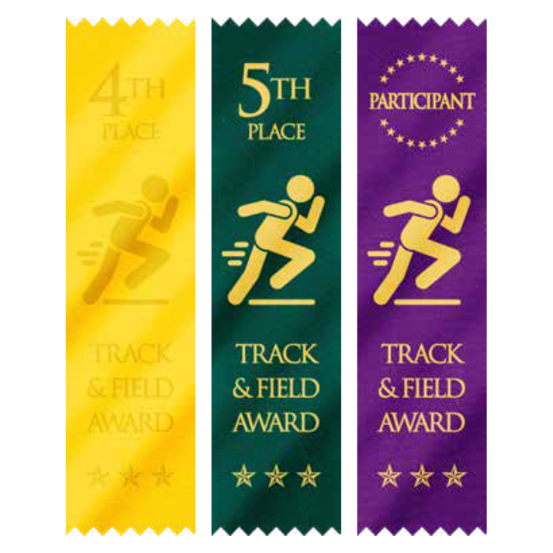 Track & Field Ribbons (P) - 1st-5th, Participant