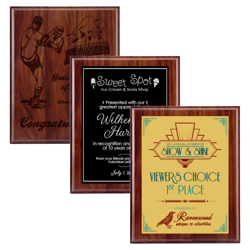 Traditional Bevel Walnut Plaque