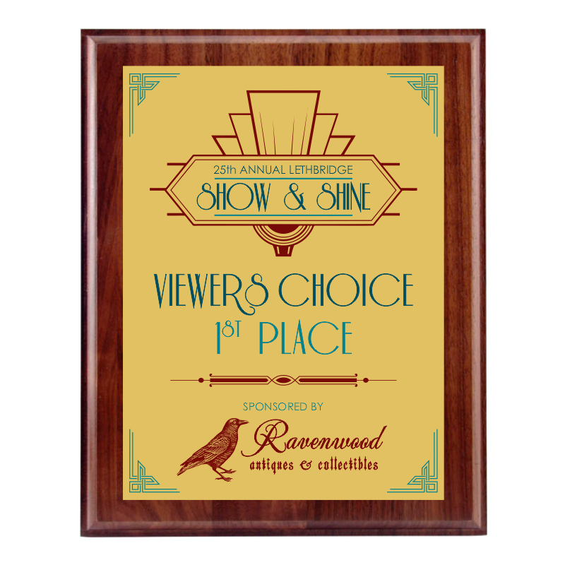Traditional Bevel Walnut Plaque