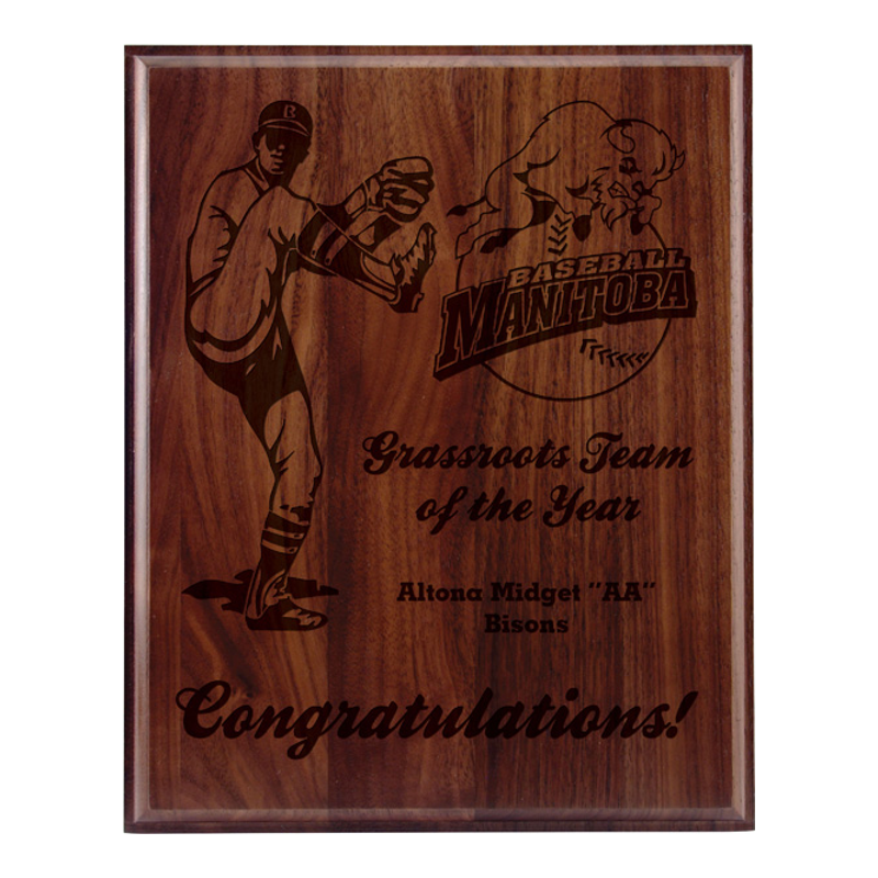 Traditional Bevel Walnut Plaque
