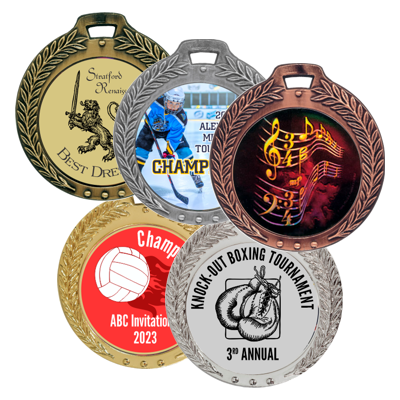 Wreath Custom Medals - Small