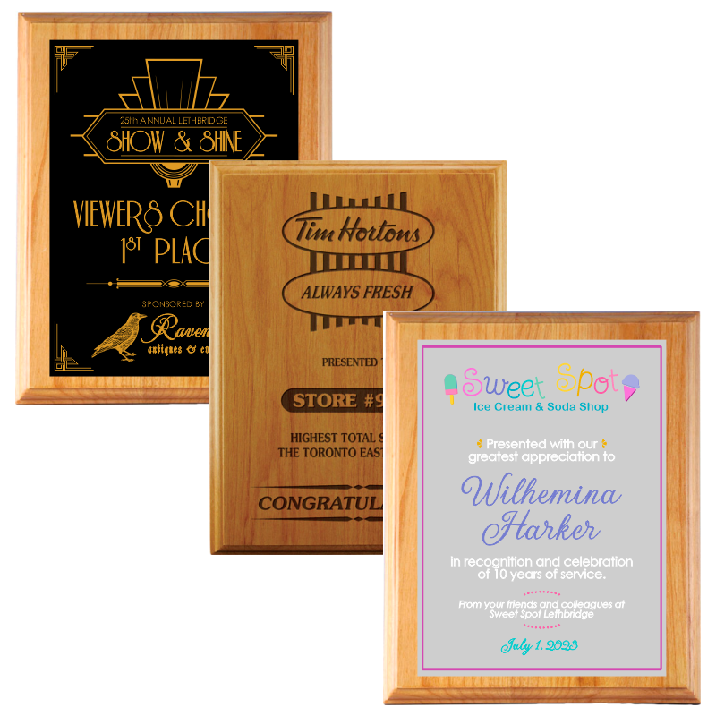 Traditional Bevel Alder Plaque