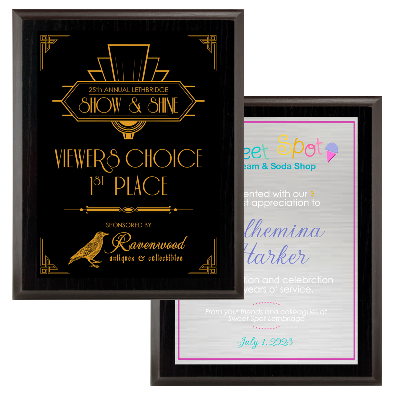 Black Ash Laminate Plaque