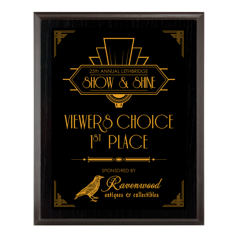 Black Ash Laminate Plaque