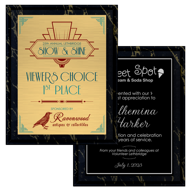 Black Marble Laminate Plaque
