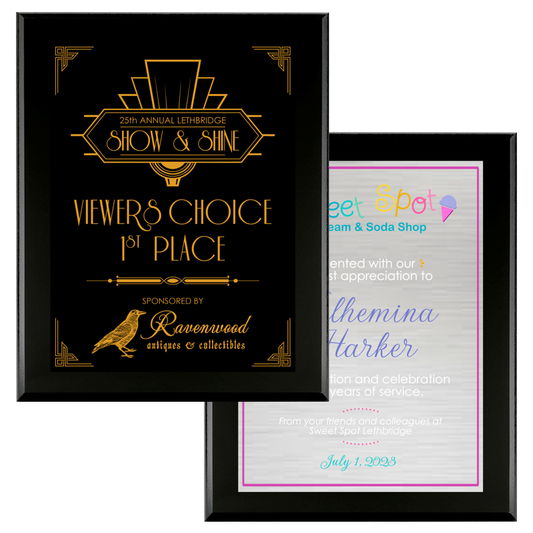 Black Matte Laminate Plaque