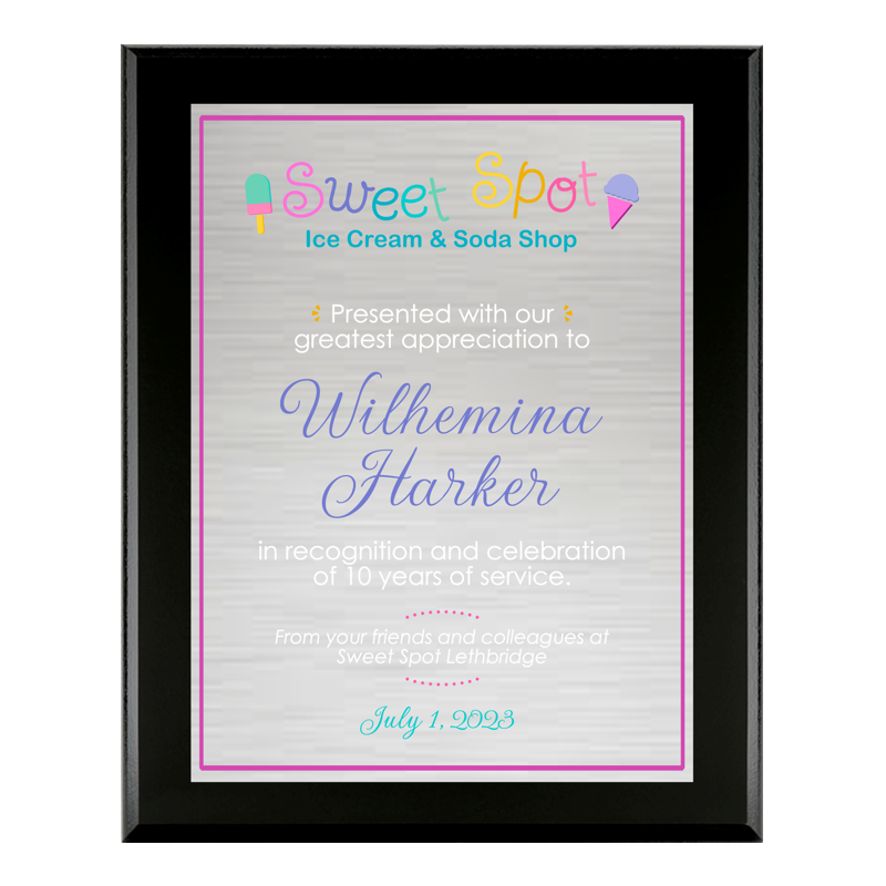 Black Matte Laminate Plaque