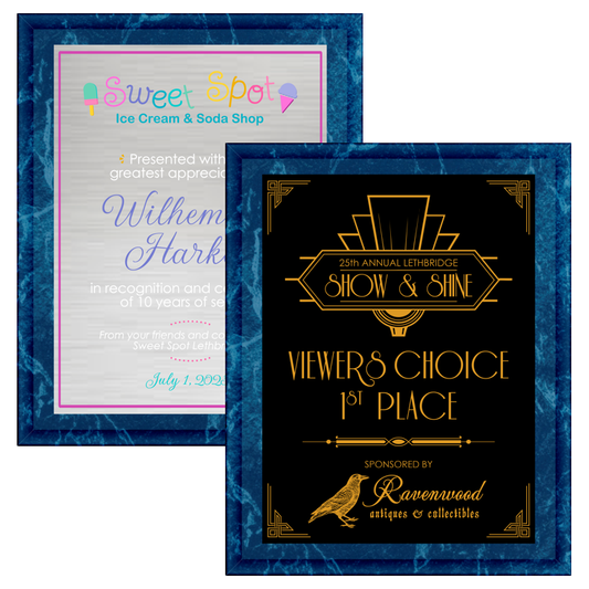 Blue Marble Laminate Plaque