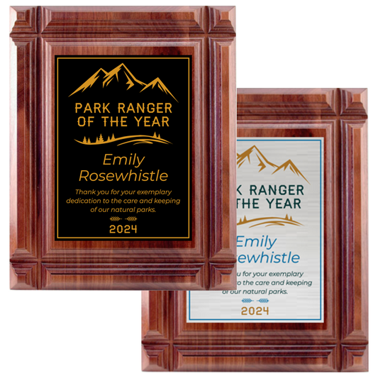 Deep Groove Bevel Walnut Plaque