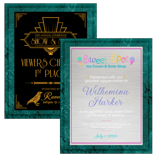 Green Marble Laminate Plaque