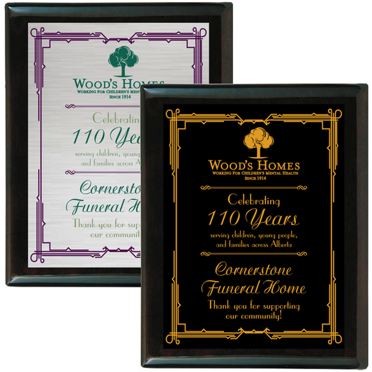 Piano Finish Plaque - Black
