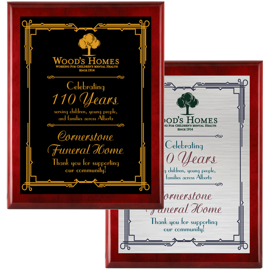 Piano Finish Plaque - Rosewood