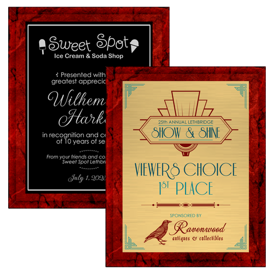 Red Marble Laminate Plaque