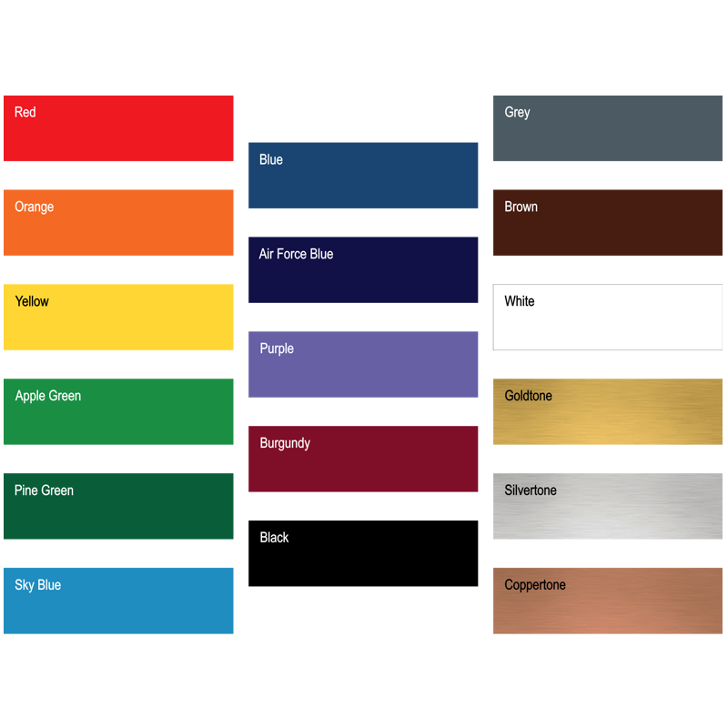 2x6" Name Plate - Standard Plastic - Printed