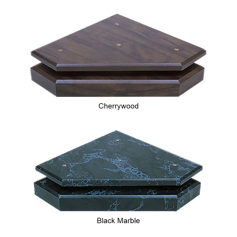 Double 3 Post Trophy with Cup and Wood Base