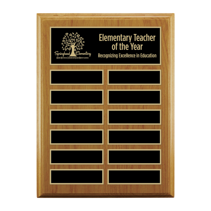 Traditional Bevel Alder Plaque - Annual