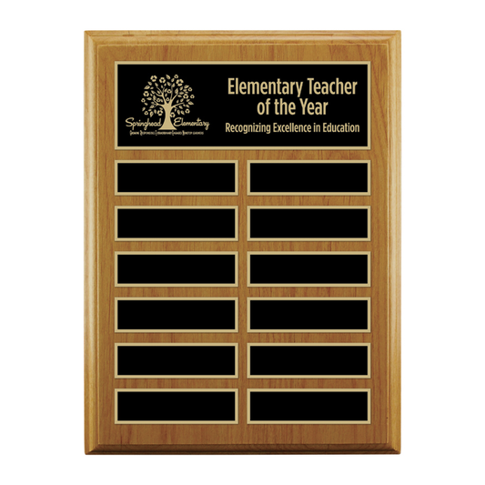 Traditional Bevel Alder Plaque - Annual