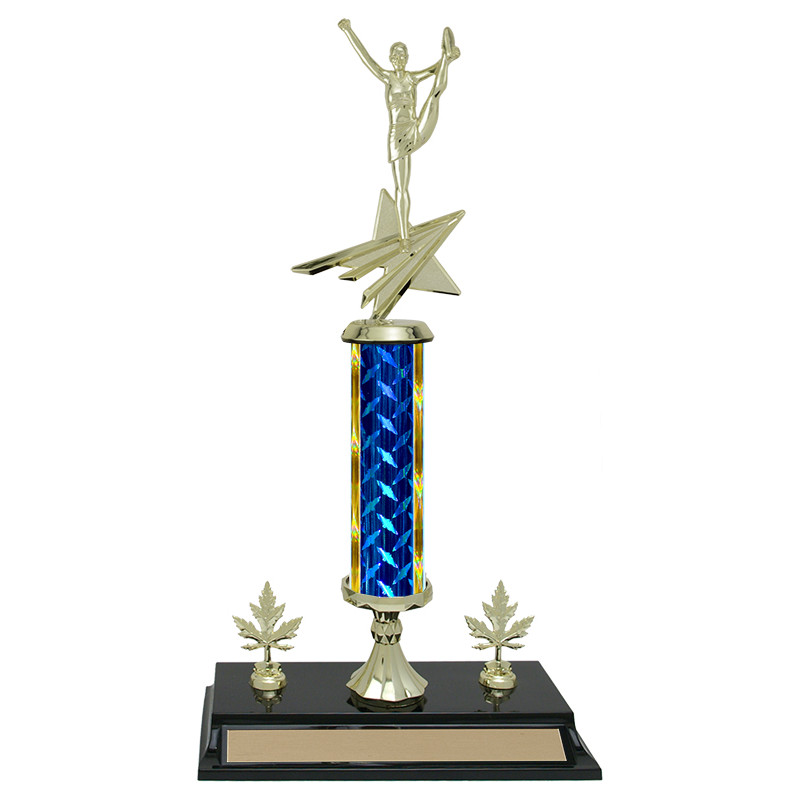 Round Column Trophy with Double Trim