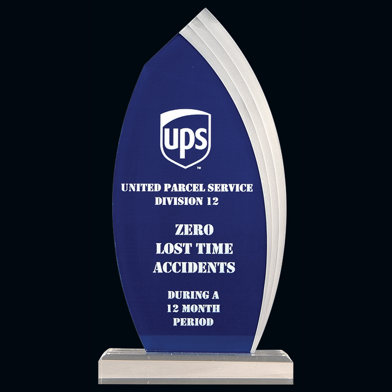 Royal Blue Series - Flared Teardrop Acrylic Award