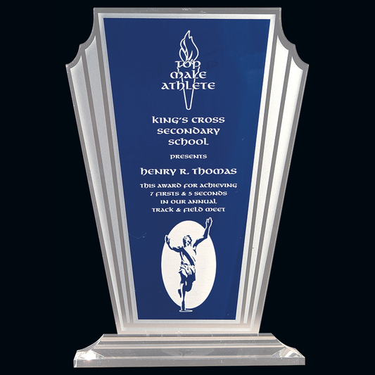 Royal Blue Series - Tapered Silhouette Acrylic Award