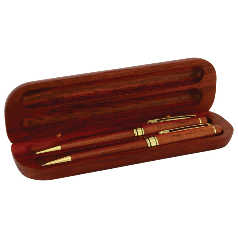Rosewood Pen Set - Double