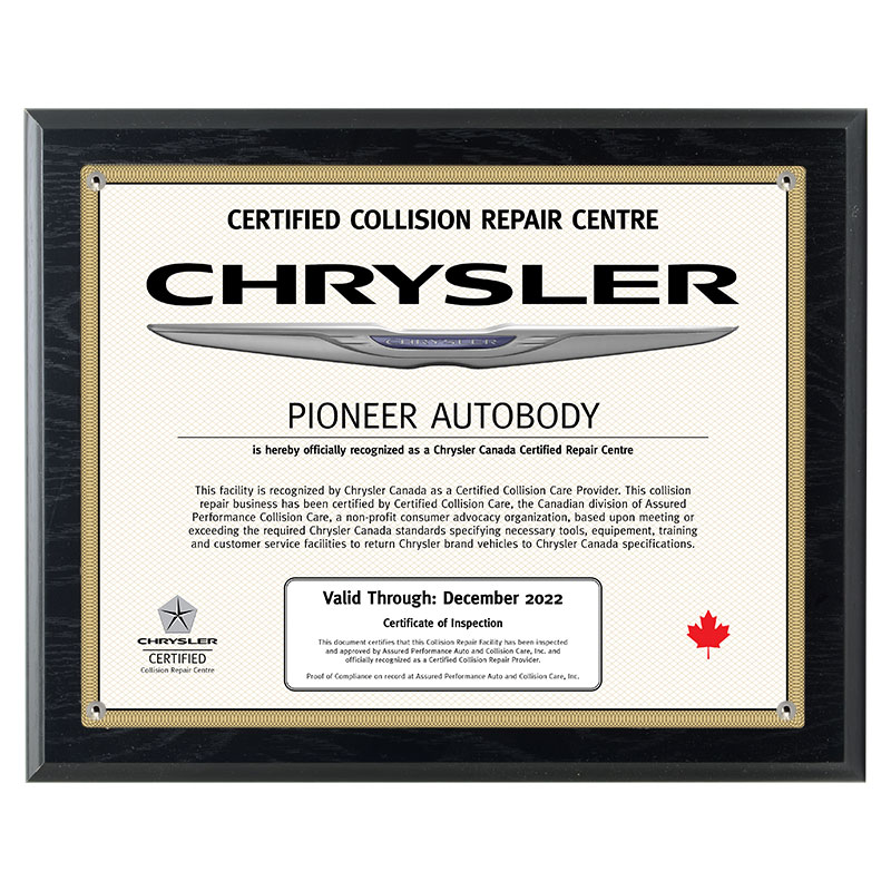 Recessed Laminate Certificate Holder