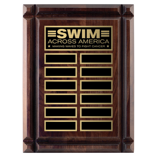 Deep Groove Walnut Plaque - Annual