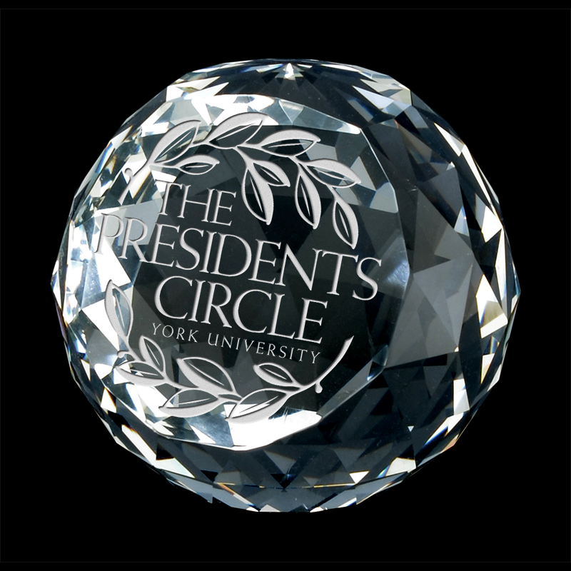 Halo Crystal Paperweight