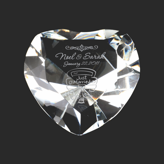 Heart Crystal Paperweight