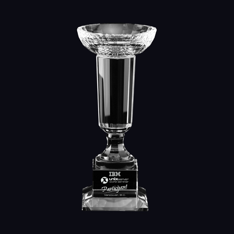 Pinnacle Bowl Crystal Award