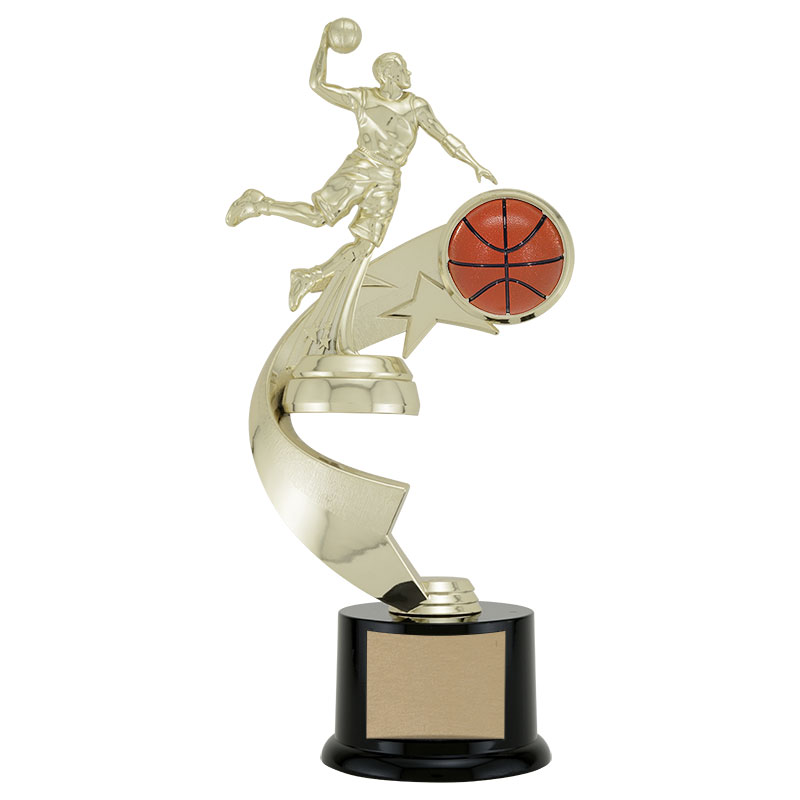 Ribbon Star Figure Trophy - Basketball