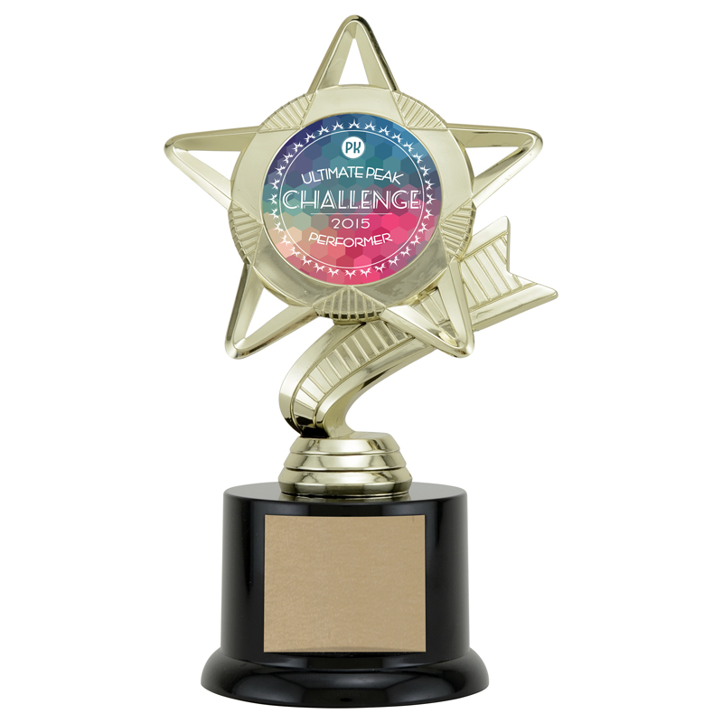 Striped Star Custom Trophy