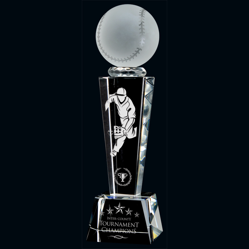 Vapour Series - Baseball Crystal Award