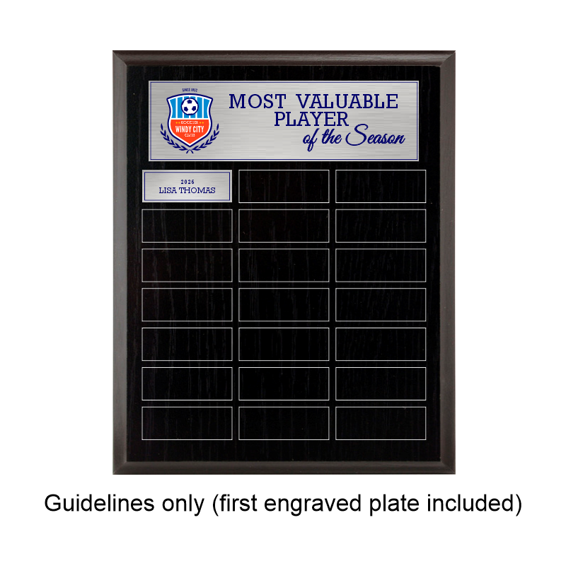 Black Ash Laminate Plaque - Annual