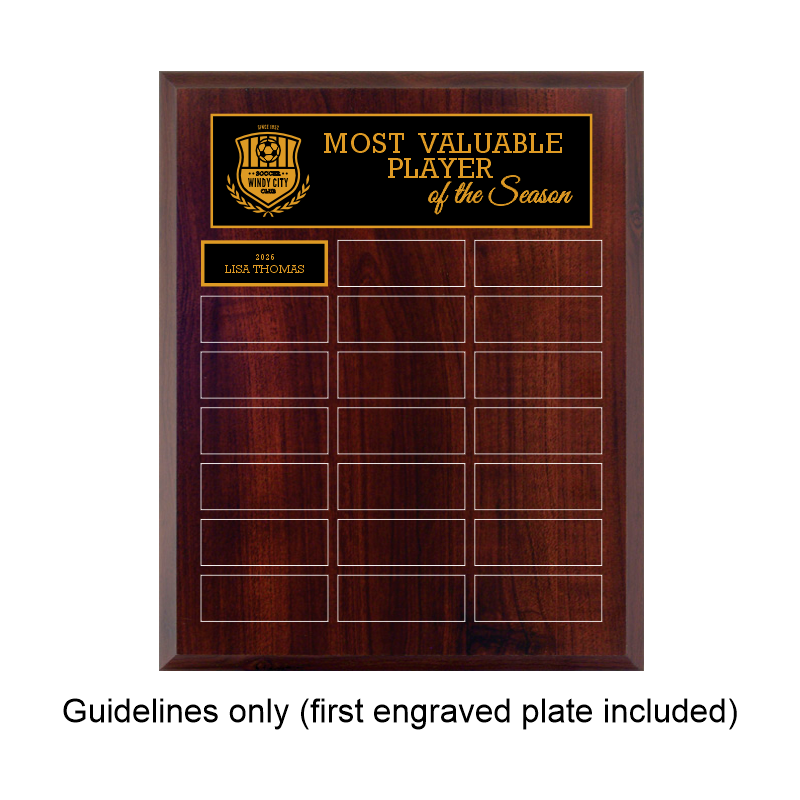 Cherrywood Laminate Plaque - Annual