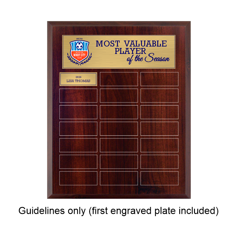 Cherrywood Laminate Plaque - Annual
