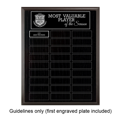 Black Ash Laminate Plaque - Annual