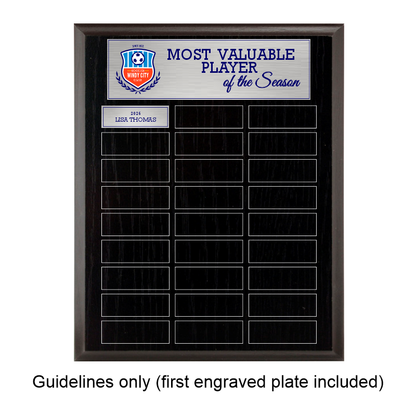 Black Ash Laminate Plaque - Annual