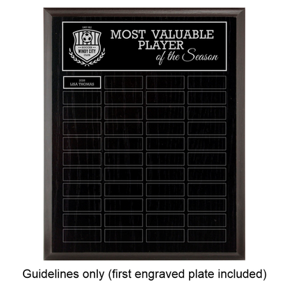 Black Ash Laminate Plaque - Annual